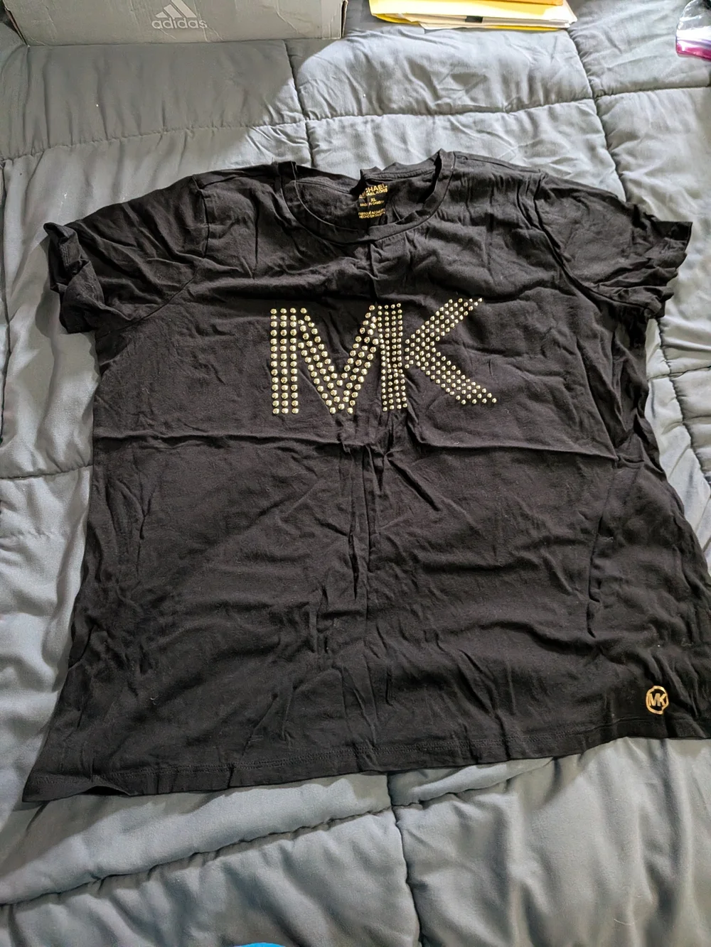 Michael Kors Men's Black MK Stud Logo T-Shirt